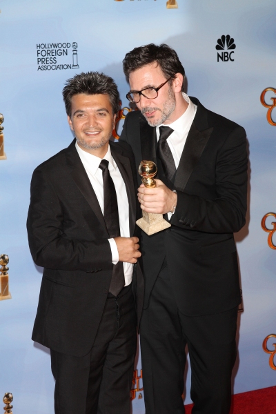 Thomas Langmann; Michel Hazanavicius pictured at the 69th Annual Golden Globe Awards  Photo