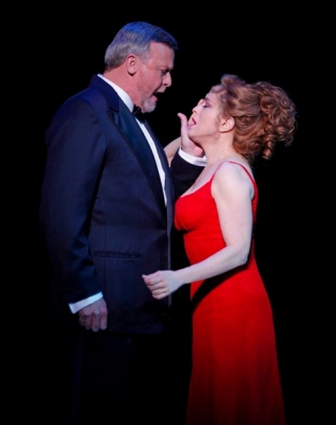 Ron Raines and Bernadette Peters in the Kennedy Center production; Peters' dress was  Photo