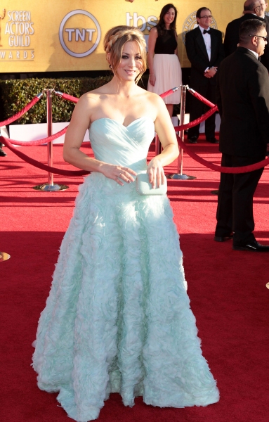 Kaley Cuoco pictured at the 18th Annual Screen Actors Guild Awards - arrivals held at Photo