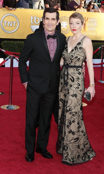 Ty Burrell and Holly Burrell pictured at the 18th Annual Screen Actors Guild Awards - Photo