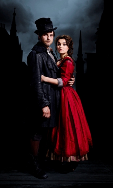 Iain Fletcher as Bill Sikes and Samantha Barks as Nancy in Oliver! Photo