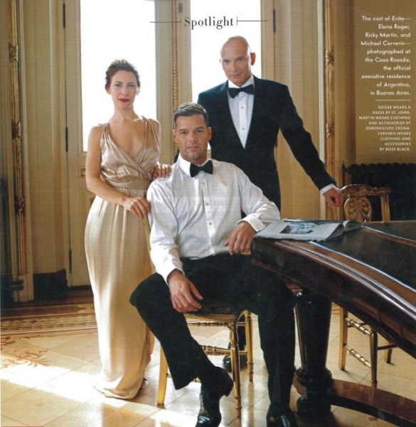 Photo Flash: EVITA's Ricky Martin, Elena Roger, Michael Cerveris Pose in Vanity Fair Image