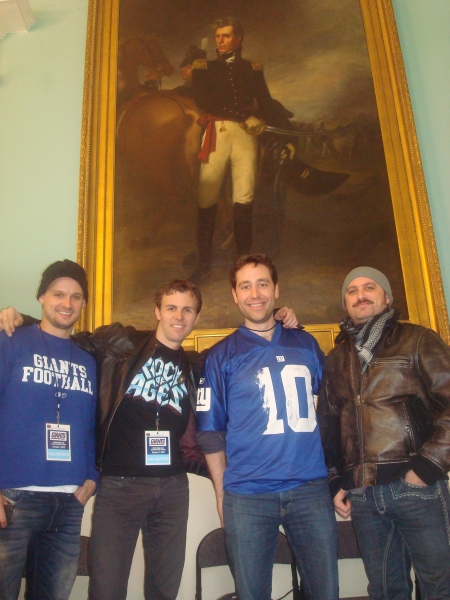 Photo Flash: Go Giants! ROCK OF AGES Plays the Super Bowl Parade! Image