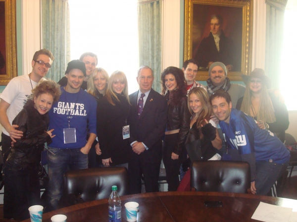 Photo Flash: Go Giants! ROCK OF AGES Plays the Super Bowl Parade! Image