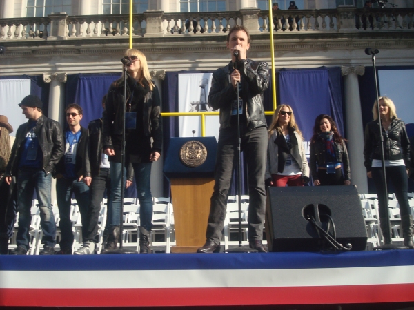 Photo Flash: Go Giants! ROCK OF AGES Plays the Super Bowl Parade! Image