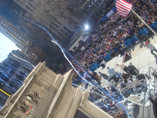 Photo Flash: Go Giants! ROCK OF AGES Plays the Super Bowl Parade! Image