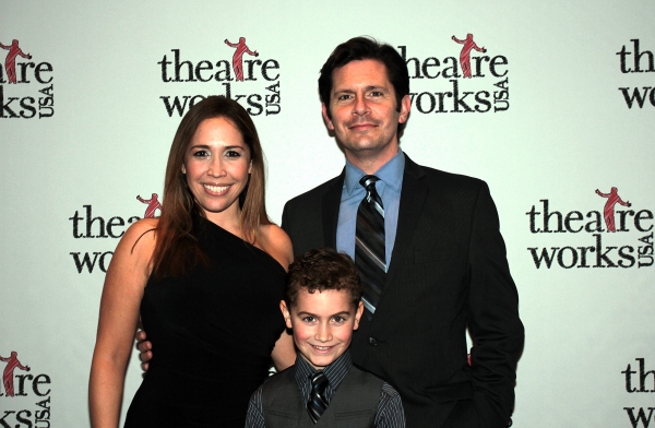 Andrea Burns, Peter Flynn, and son Photo