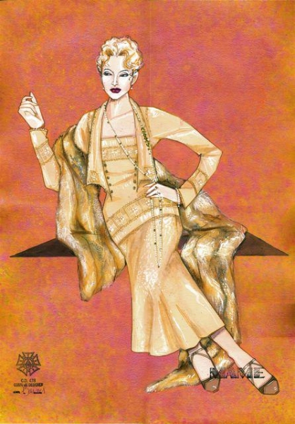 Photo Flash: Costume Sketches from Goodspeed's MAME! Image