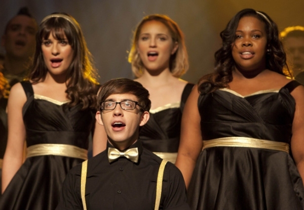 Lea Michele, Kevin McHale, Dianna Agron and Amber Riley. Photo Credit: Adam Rose/FOX Photo