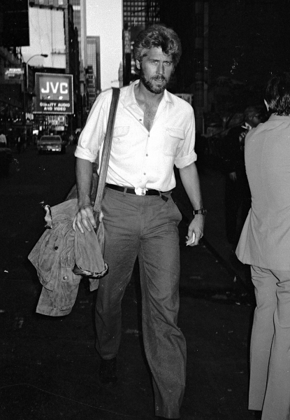 Barry Bostwick walking in Times Square, New York City. June 1982 Photo