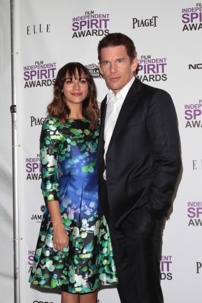 Rashida Jones & Ethan Hawke pictured at the 2012 Film Independent Spirit Awards Press Photo