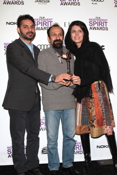 Peyman Maadi, Asghar Farhadi and Leila Hatami pictured at the 2012 Film Independent S Photo