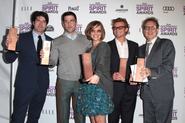 J.C. Chandor, Zachary Quinto, Tiffany Little Canfield, Simon Baker and Bernard Telsey Photo