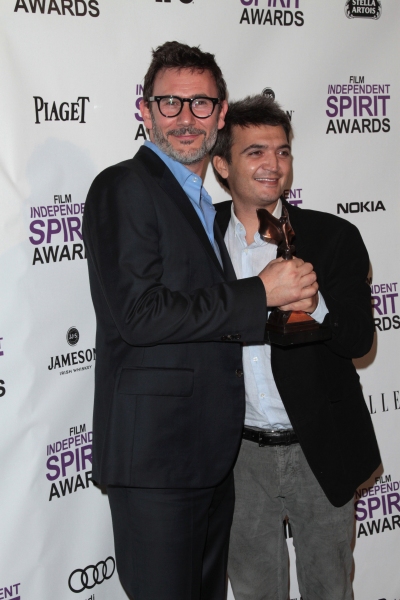 Michel Hazanavicius & Thomas Langmann  pictured at the 2012 Film Independent Spirit A Photo