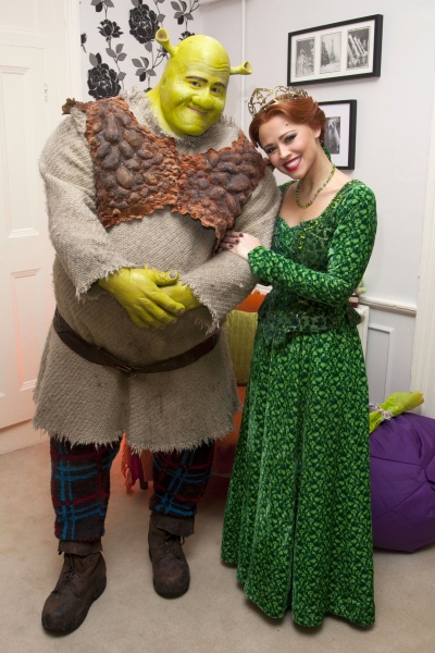 Dean Chisnall and Kimberley Walsh'Shrek the Musical' new cast photocall, Theatre Roya Photo