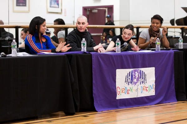 Knicks City Dancer Latoya Brooks, Tony Vincent, Rockettes Dancer Corinne Tighe, and C Photo
