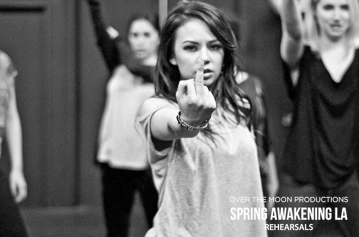 Photo Flash: GLEE's Lindsay Pearce & PRETTY LITTLE LIARS' Janel Parrish Rehearse SPRING AWAKENING In LA! Image