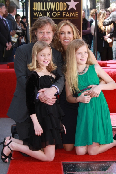 William H. Macy, Felicity Huffman and daughters Photo
