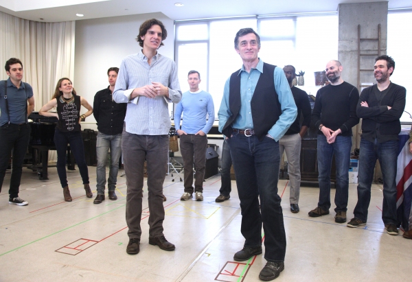 Alex Timbers (Director) & Roger Rees (Director) with Ensemble Cast Photo