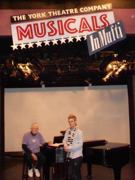 Photo Flash: Off Broadway's Aaron Carter Meets the Cast of THE SHOW GOES ON at York Theatre Company Image