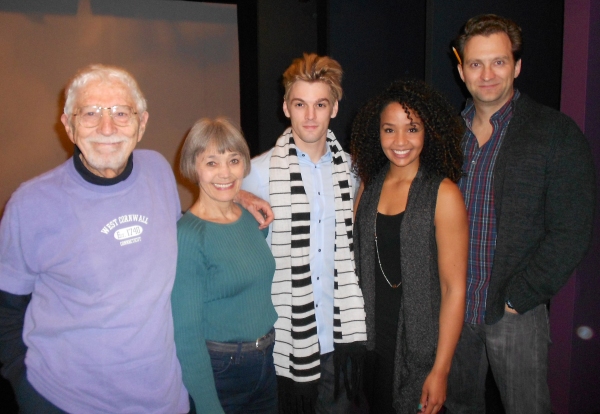 Photo Flash: Off Broadway's Aaron Carter Meets the Cast of THE SHOW GOES ON at York Theatre Company Image