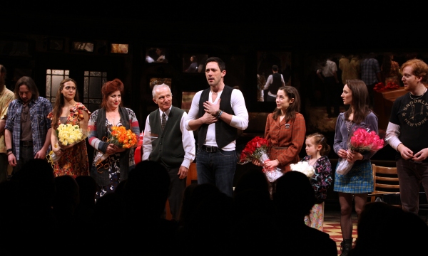 J. Michael Zygo, Erikka Walsh, Anne L. Nathan, David Patrick Kelly, Steve Kazee & Cristin Milioti, Ripley Sobo, Elizabeth Davis & David Abeles at 