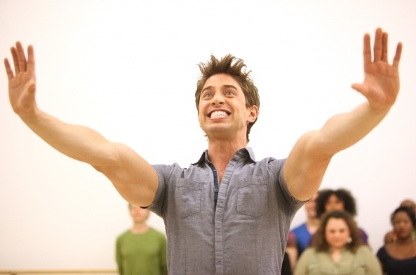 Nick Adams in rehearsal, February 2011 Photo