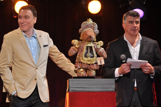 Patrick Page and Bryann Batt with Cogsworth from Beauty and The Beast Photo