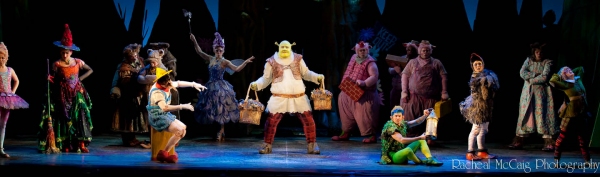 Shrek (Lukas Poost) and the Fairy Tale Creatures Photo