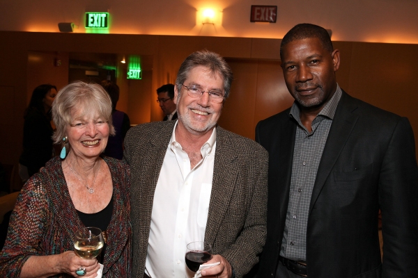 CTG Donors Joni Benickes and Miles Benickes pose with celebrity judge Dennis Haysbert Photo
