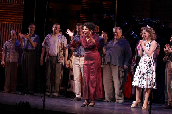 Leslie Uggams with Stephen Wallem, Will Chase, Laura Osnes  & Company Photo