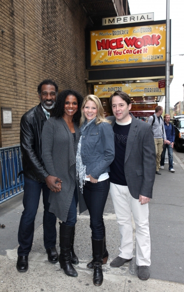 Photo Coverage: Audra McDonald & Norm Lewis Welcome New Neighbors Kelli O'Hara & Matthew Broderick to the Block! Image