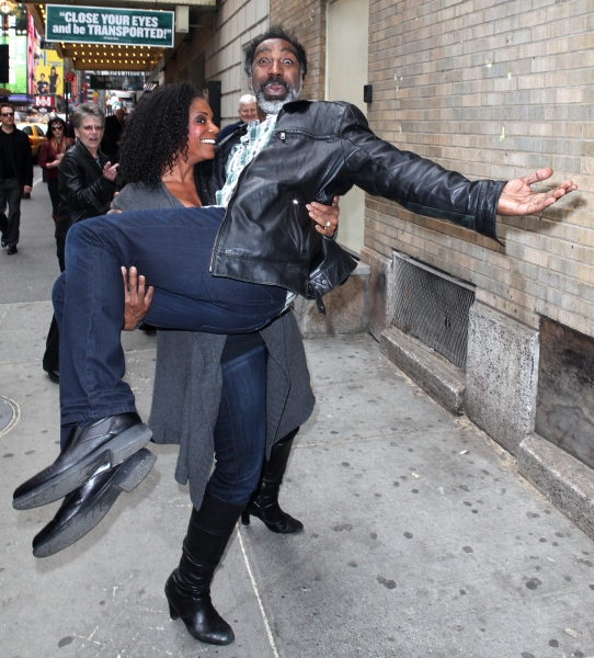 Photo Coverage: Audra McDonald & Norm Lewis Welcome New Neighbors Kelli O'Hara & Matthew Broderick to the Block! Image