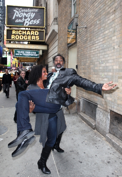 Photo Coverage: Audra McDonald & Norm Lewis Welcome New Neighbors Kelli O'Hara & Matthew Broderick to the Block! Image