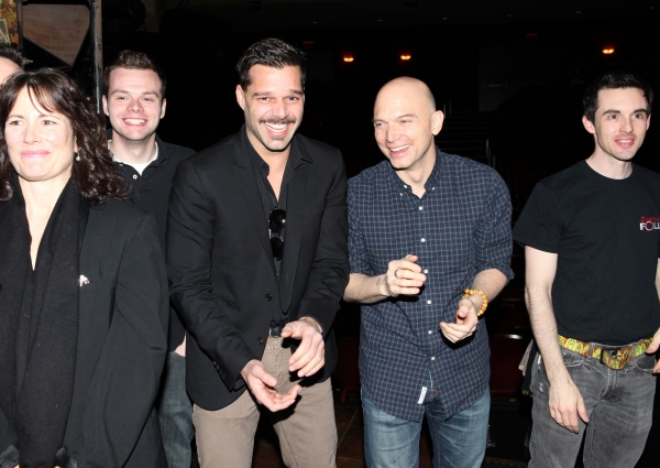 Michael Cerveris & Ricky Martin with the Company Photo