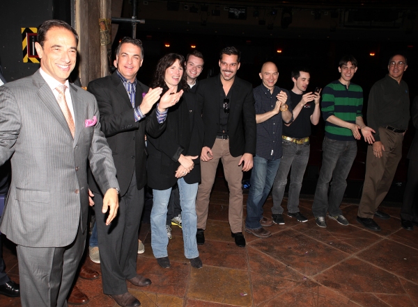 Producer Hal Luftig with Ricky Martin, Michael Cerveris and Company  Photo