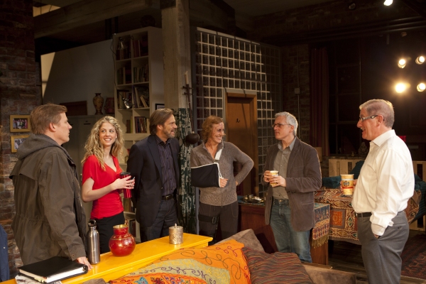 The cast of Time Stands Still talks with playwright Donald Margulies and director Joe Photo