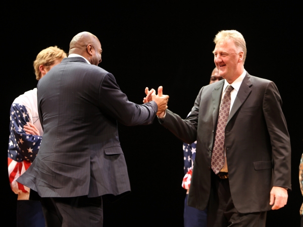 Tug Coker, Earvin 'Magic' Johnson, Larry Bird & Kevin Daniels  Photo