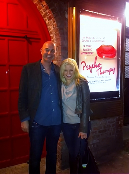 Psycho Therapy playwright Frank Strausser and â€œSmashâ€ star Megan Hilty Photo