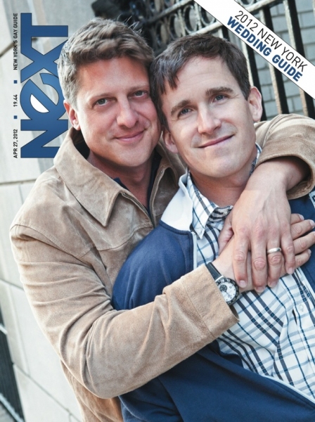 Photo Flash: Newlyweds Christopher Sieber and Kevin Burrows on the Cover of NEXT Magazine! Image