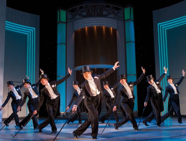 Tom Chambers (Jerry Travers) and the Male Ensemble of Top Hat Photo