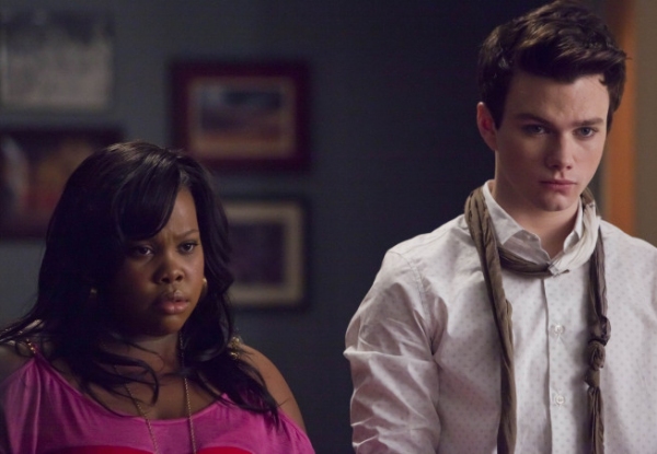 Amber Riley and Chris Colfer Photo