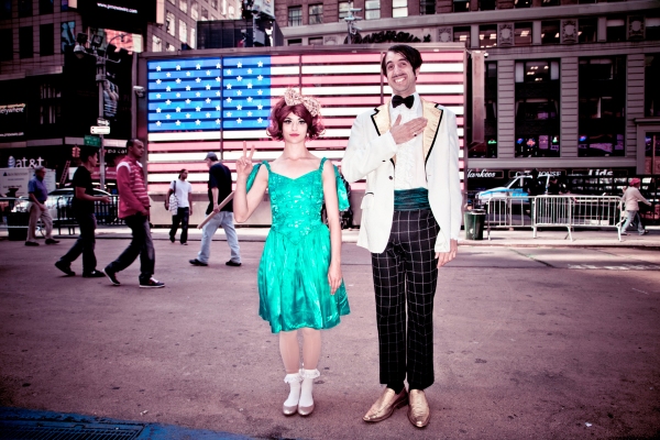 Photo Flash: Spiegelworld's Gaz & Penny Visit NYC; EMPIRE Begins Previews 5/22 Image