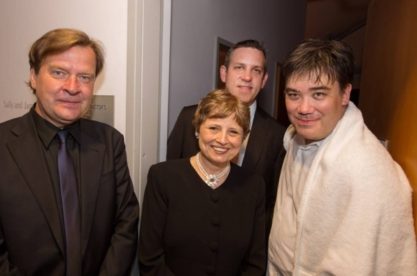 Magnus Lindberg, Matthew VanBesien, Alan Gilbert and Deborah Borda (president/CEO of  Photo
