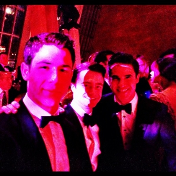 The Three Finches (Nick Jonas, Daniel Radcliffe and Darren Criss) reunite at the Met Photo