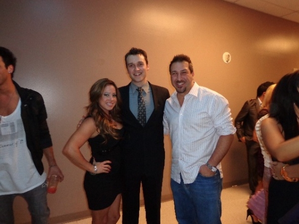 Sabrina Bryan, Jersey Boys cast member Rob Marnell, Joey Fatone Photo