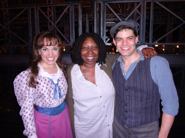 Photo Flash: Whoopi Goldberg Visits NEWSIES! Image