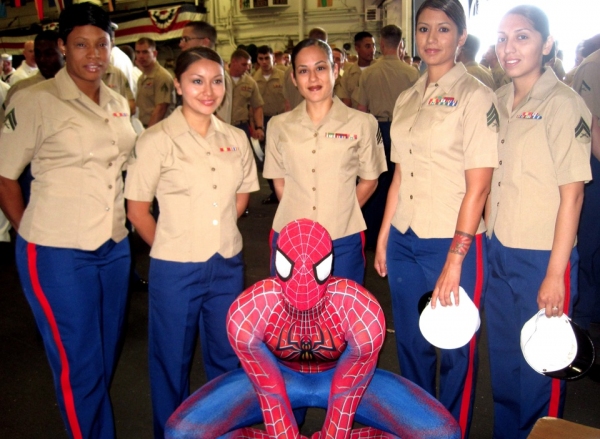 Photo Flash: SPIDER-MAN Welcomes Sailors Aboard USS Wasp for Fleet Week 2012 Image