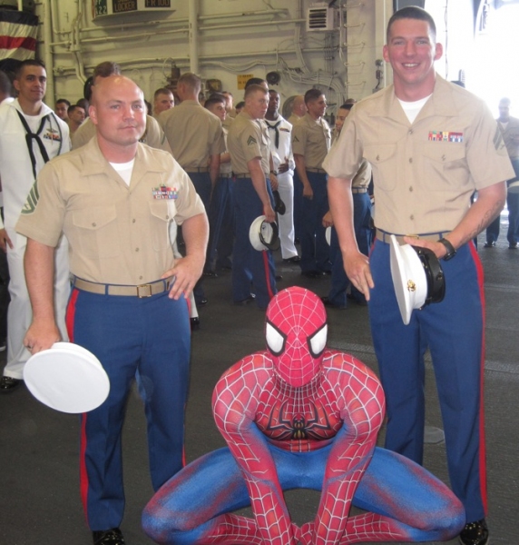 Photo Flash: SPIDER-MAN Welcomes Sailors Aboard USS Wasp for Fleet Week 2012 Image
