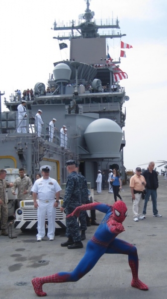 Photo Flash: SPIDER-MAN Welcomes Sailors Aboard USS Wasp for Fleet Week 2012 Image